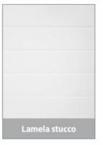 Sekční garážová vrata, š. 2400 mm x v. 2130 mm,  vzor lamela, barva bílá, povrch stucco