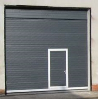 Sekční průmyslová vrata, š. 2500mm x v. 4500mm, vzor lamela, barva antracitová, povrch stucco
