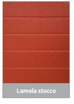 Sekční průmyslová vrata, š. 3000mm x v. 3750mm, vzor lamela, barva červená, povrch stucco
